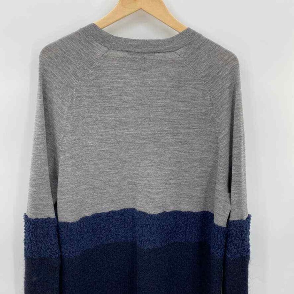 TIBI Cardigan Grandpa Sweater Womens Small Gray Blue Knit Pockets Button Front - Picture 10 of 12